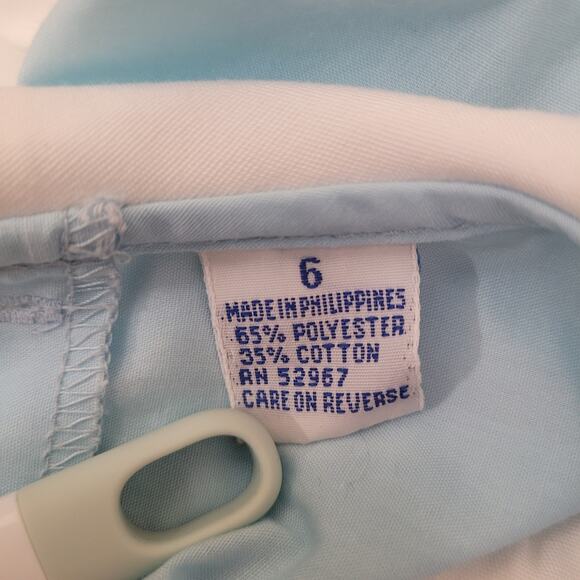 Vintage Alice in Wonderland Costume Dress Girl’s 6 Blue White Rabbit Embroidery - Picture 10 of 14